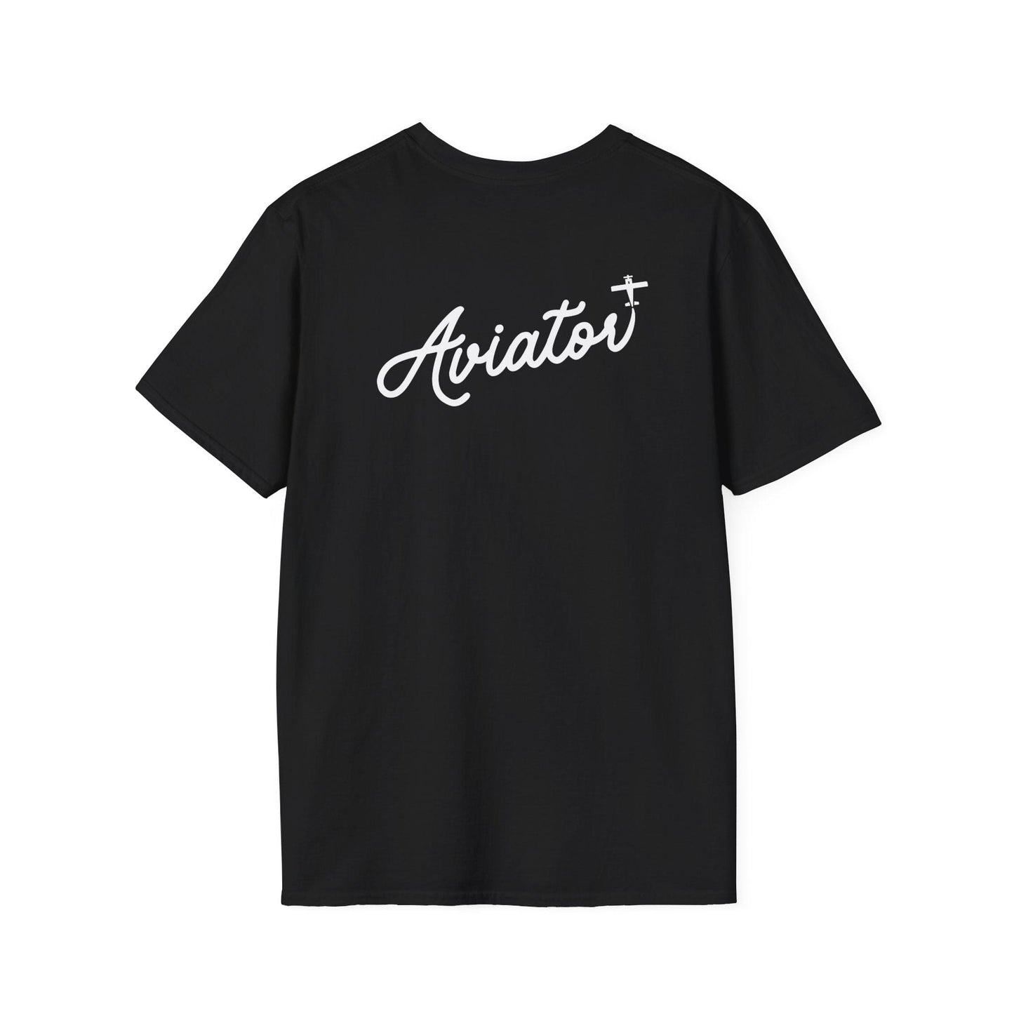 back of black Aviator T-Shirt for Pilots - Aviator Apparel