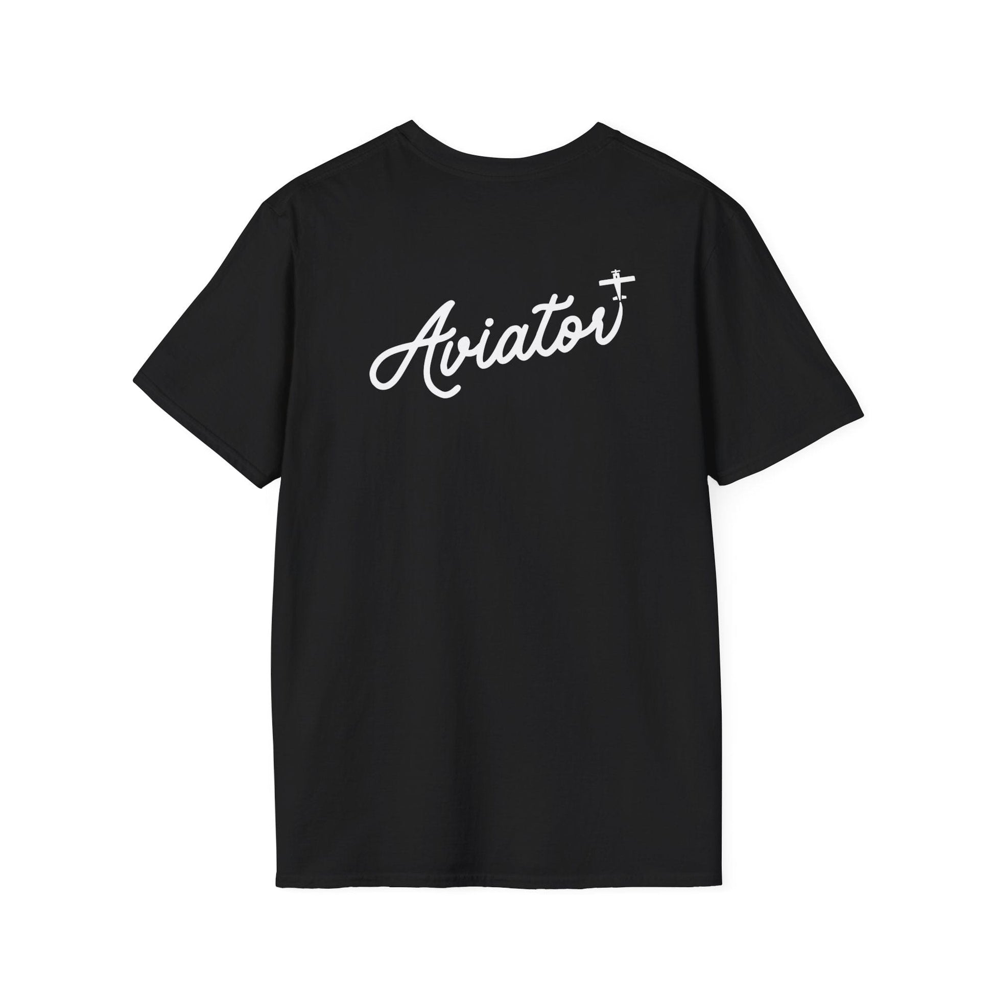back of black Aviator T-Shirt for Pilots - Aviator Apparel