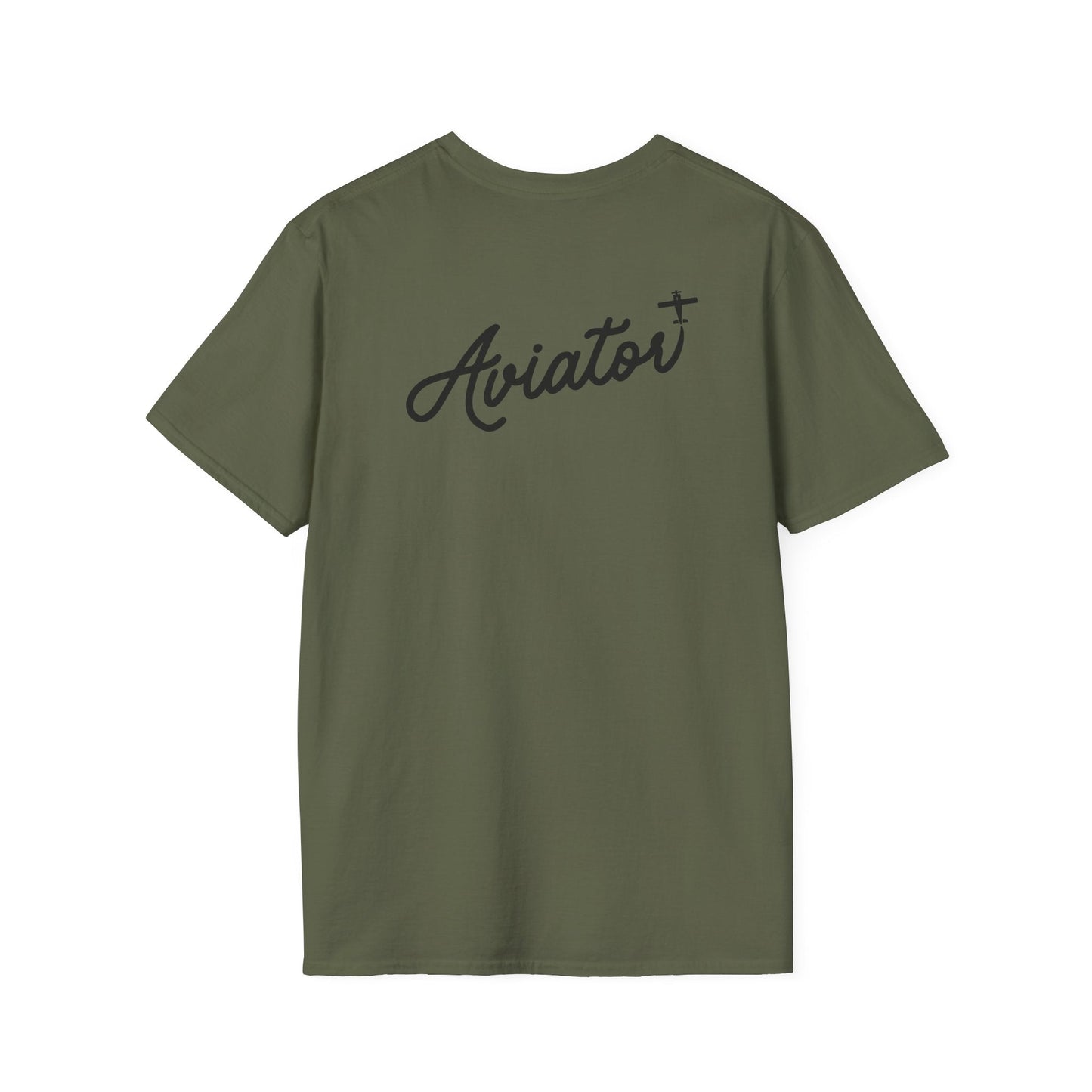 back of green Aviator T-Shirt for Pilots - Aviator Apparel