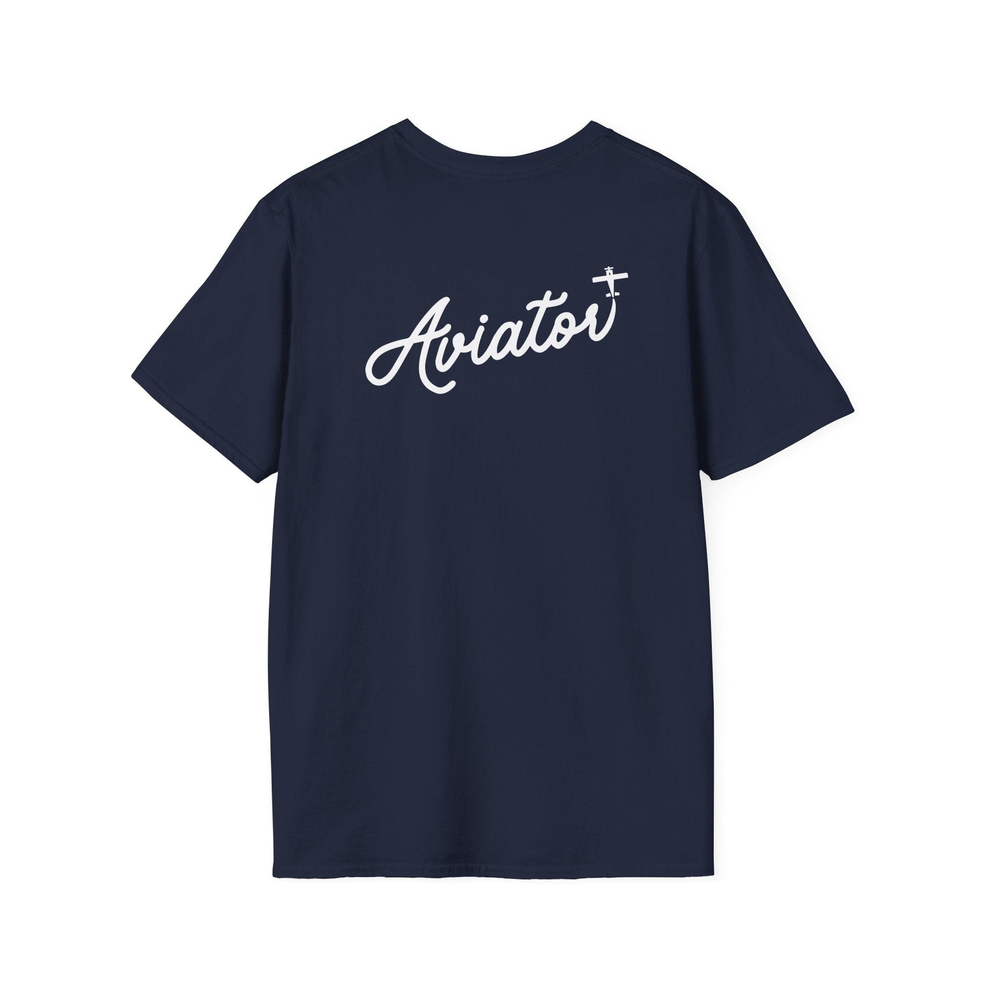 back of navy Aviator T-Shirt for Pilots - Aviator Apparel