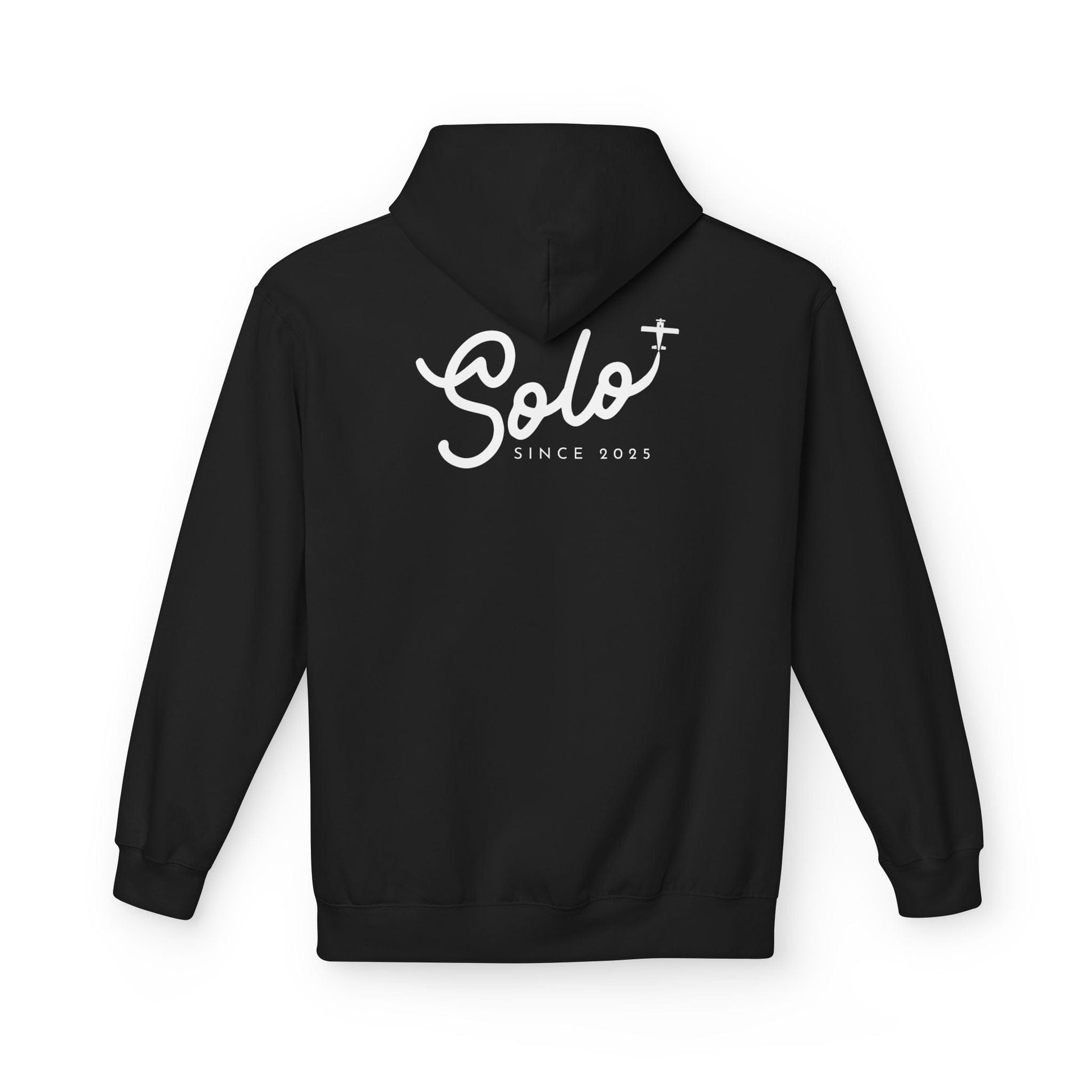 Back of Black Solo Since 2025 Hoodie- First Solo Flight Gift for Pilots - Aviator Apparel