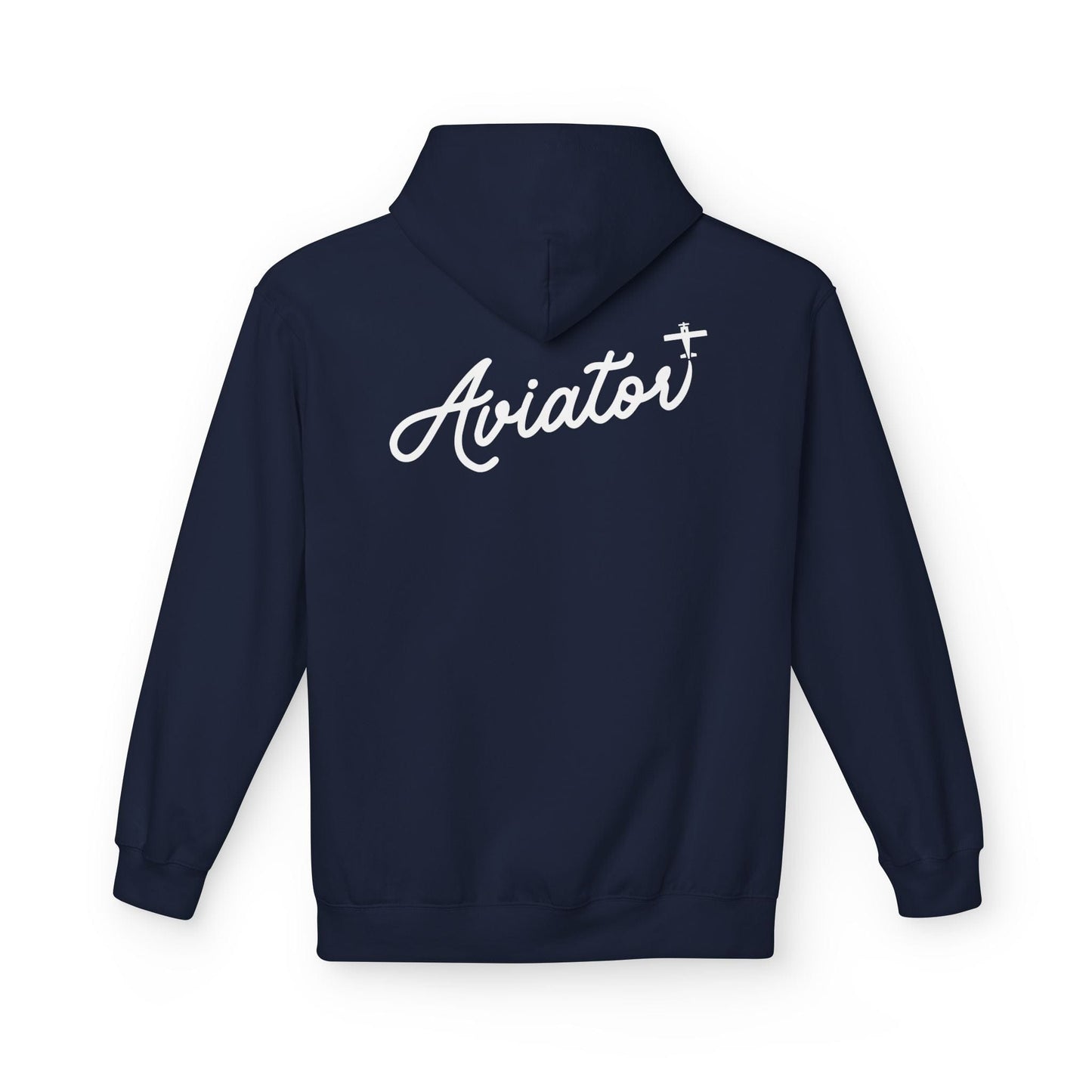 Back of Navy Aviator Hoodie for Pilots - Aviator Apparel