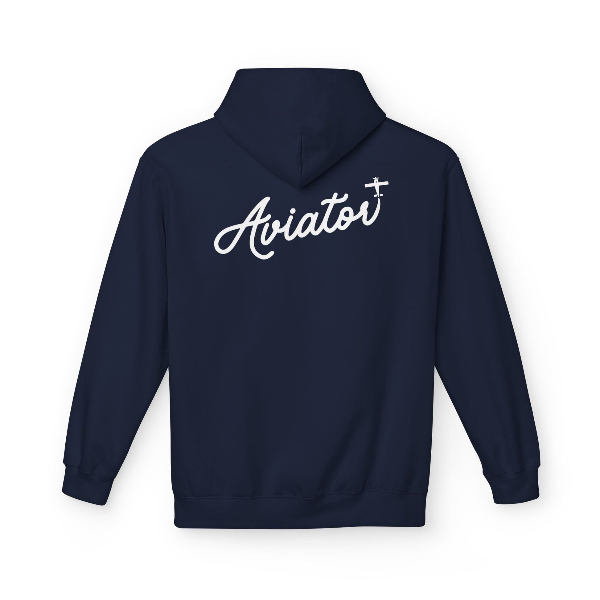 Back of Navy Aviator Hoodie for Pilots - Aviator Apparel