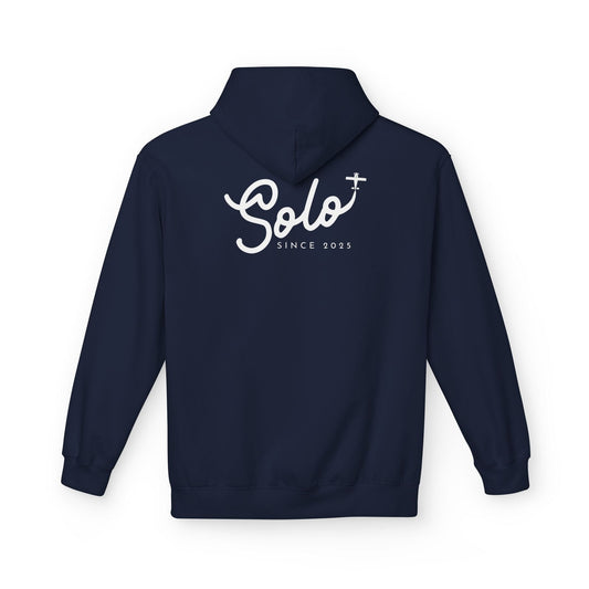 Back of Navy Solo Since 2025 Hoodie- First Solo Flight Gift for Pilots - Aviator Apparel