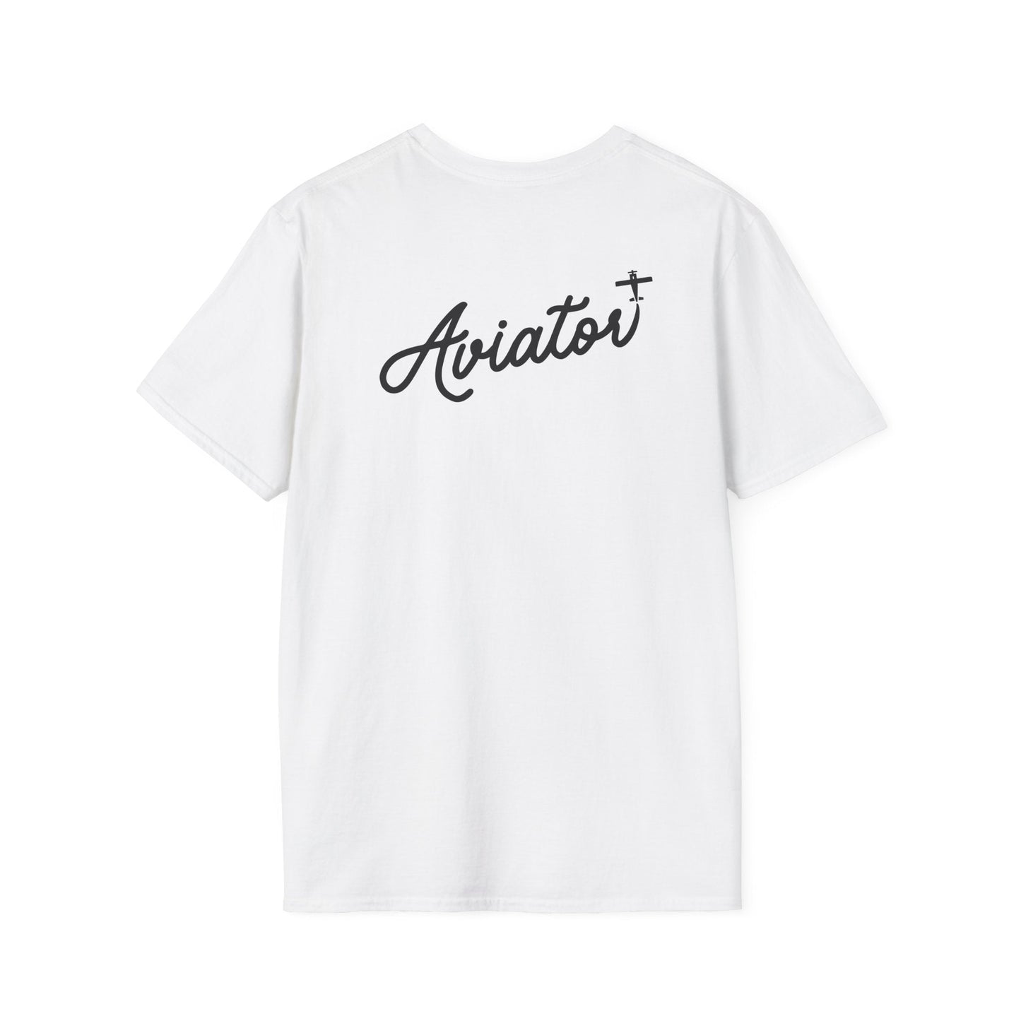 back of white Aviator T-Shirt for Pilots - Aviator Apparel