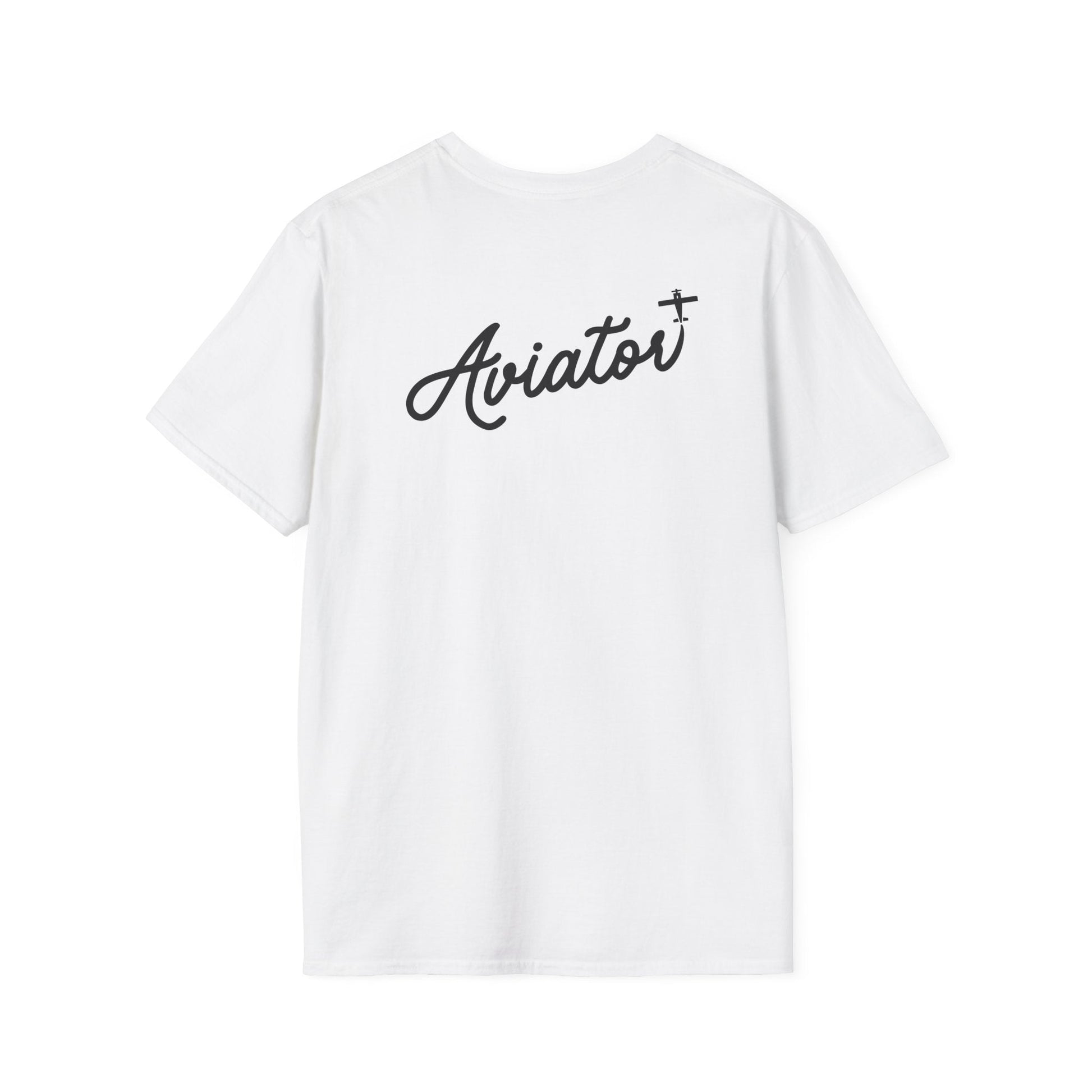 back of white Aviator T-Shirt for Pilots - Aviator Apparel