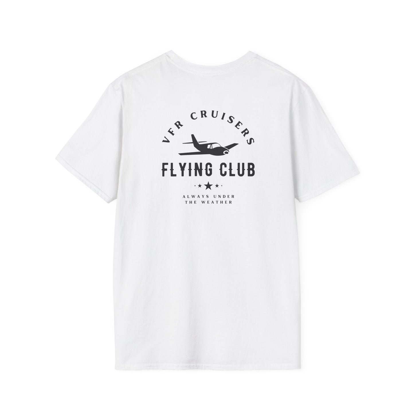 back of white VFR Cruisers Flying Club T-Shirt - Aviator Apparel