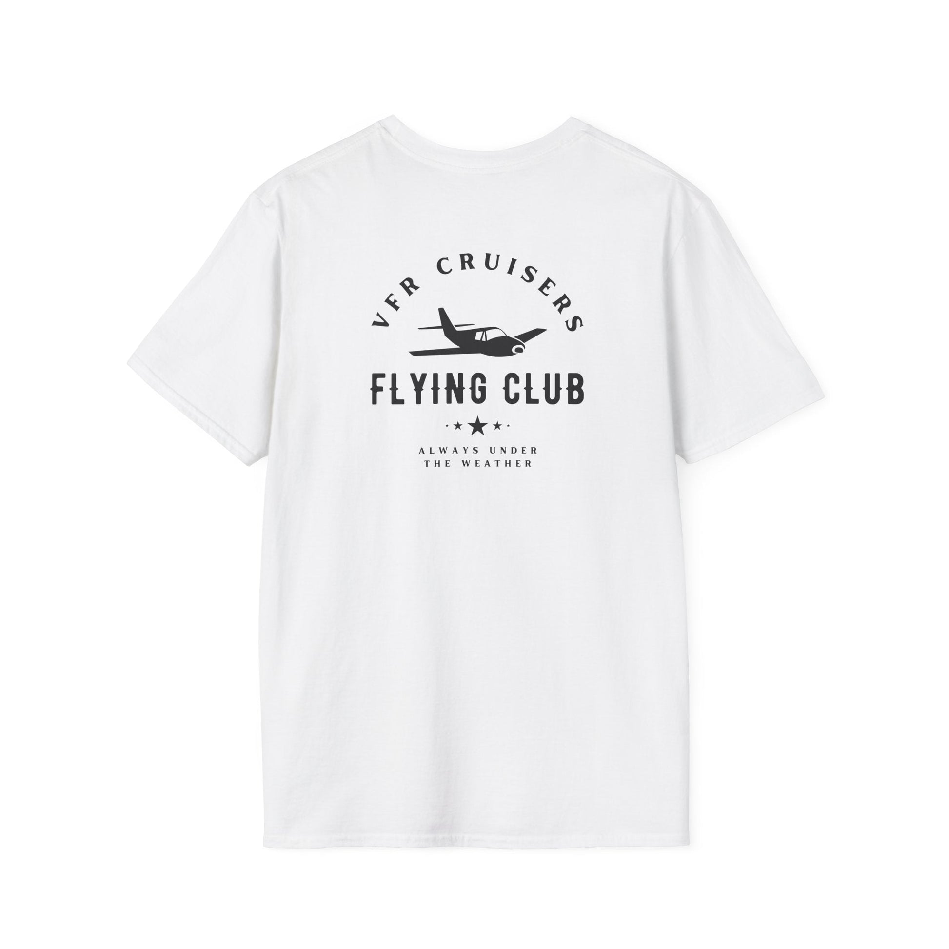 back of white VFR Cruisers Flying Club T-Shirt - Aviator Apparel