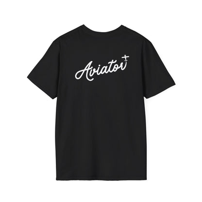 back of black Aviator T-Shirt for Pilots - Aviator Apparel