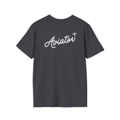 back of dark heather grey Aviator T-Shirt for Pilots - Aviator Apparel