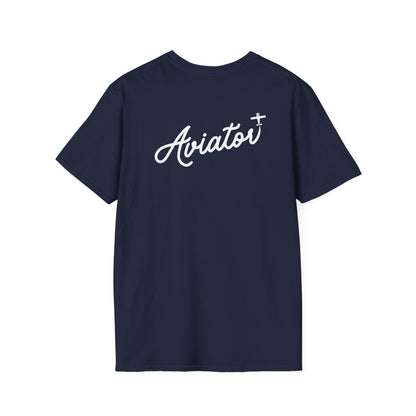 back of navy Aviator T-Shirt for Pilots - Aviator Apparel