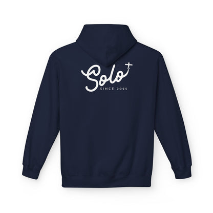 Back of Navy Solo Since 2025 Hoodie- First Solo Flight Gift for Pilots - Aviator Apparel