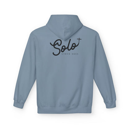 Back of Stone Blue Solo Since 2025 Hoodie- First Solo Flight Gift for Pilots - Aviator Apparel