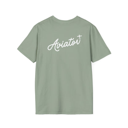 back of sage green Aviator T-Shirt for Pilots - Aviator Apparel