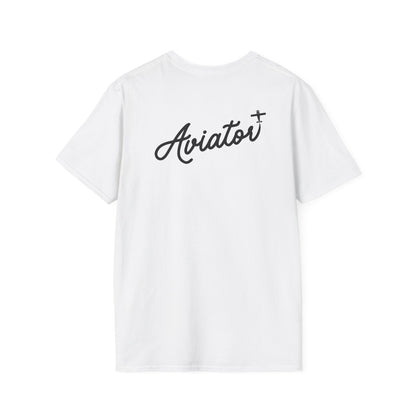 back of white Aviator T-Shirt for Pilots - Aviator Apparel